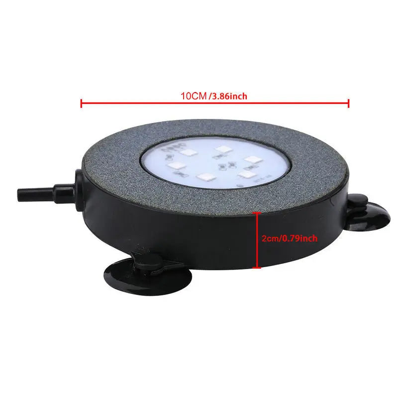 Remote control Waterproof Aquarium Submersible Fish/Turtle Tank Air Stone Bubble Led Light