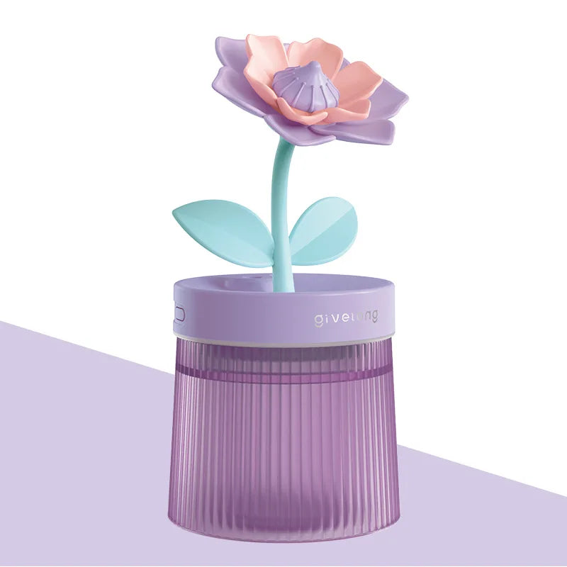 Humidifier Portable USB Ultrasonic Colorful Cup Aroma Cool Mist Maker Flower Air With Light