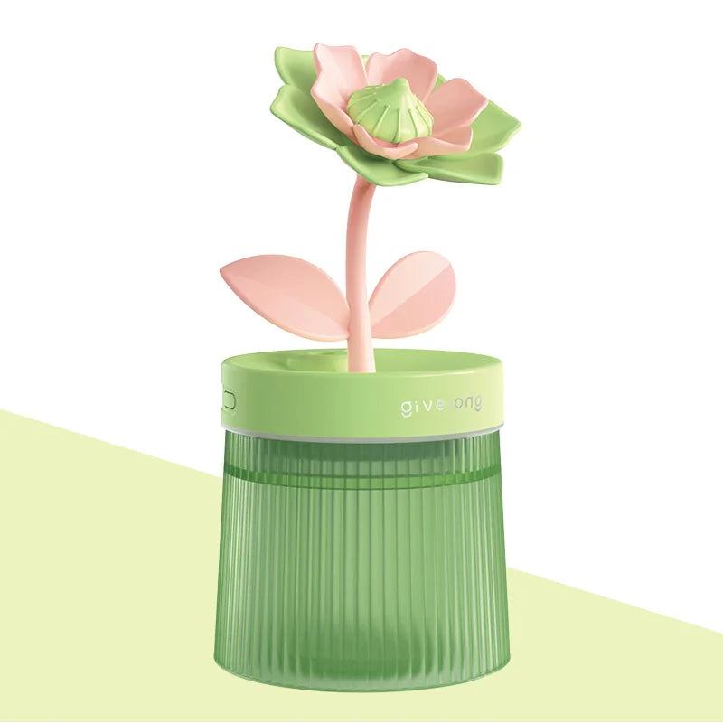 Humidifier Portable USB Ultrasonic Colorful Cup Aroma Cool Mist Maker Flower Air With Light