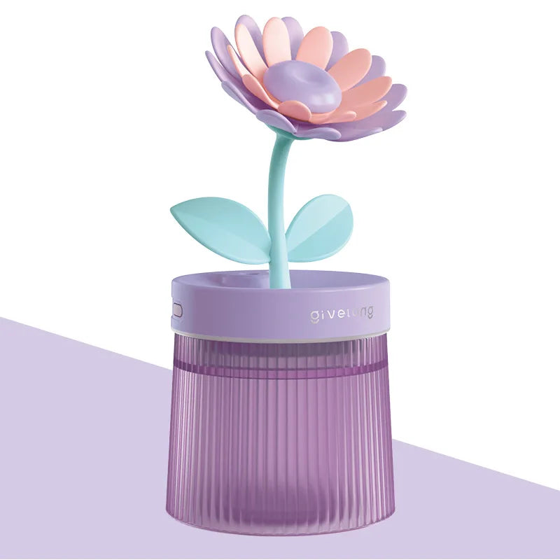 Humidifier Portable USB Ultrasonic Colorful Cup Aroma Cool Mist Maker Flower Air With Light