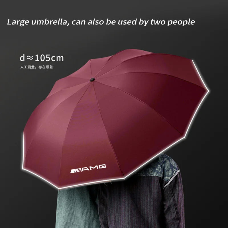 Led Light Automatic Folding Windproof Sunshade Umbrella