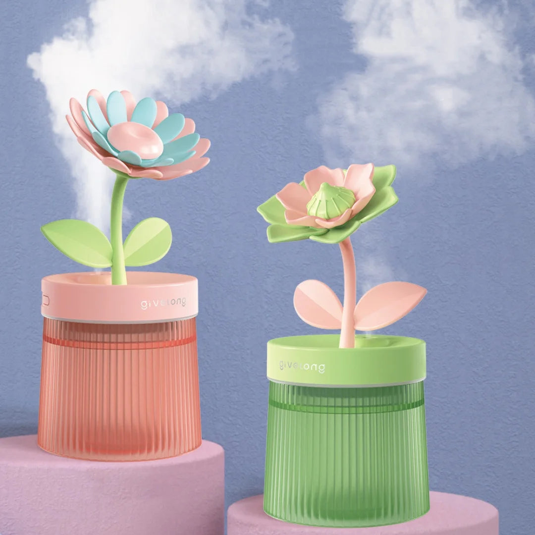 Humidifier Portable USB Ultrasonic Colorful Cup Aroma Cool Mist Maker Flower Air With Light