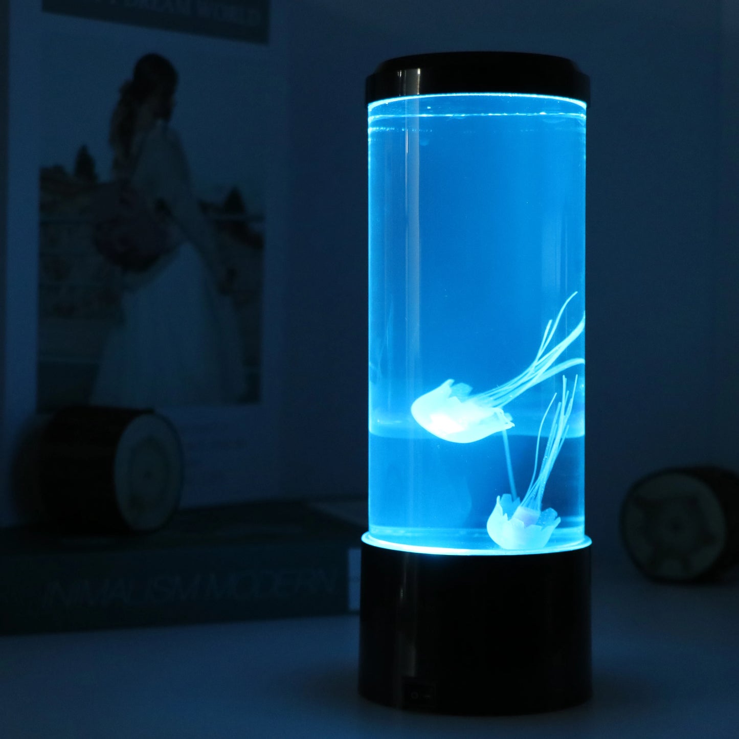 Jellyfish Lava Lamp Aquarium Ocean Night Lights 7Colors LED Jellyfish Mood Light