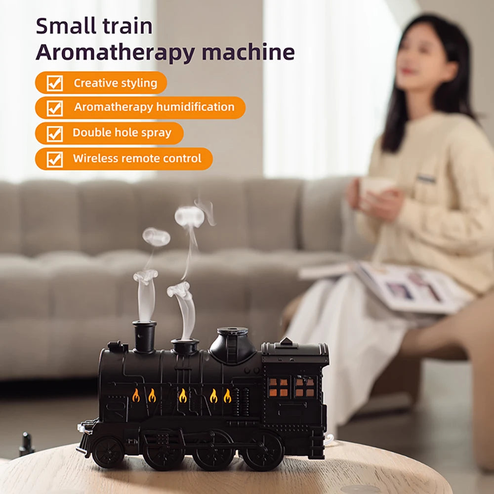 Train Air Humidifier Ultrasonic Aromatherapy Diffusers Mist Maker Fragrance Essential Oil Aroma Remote control