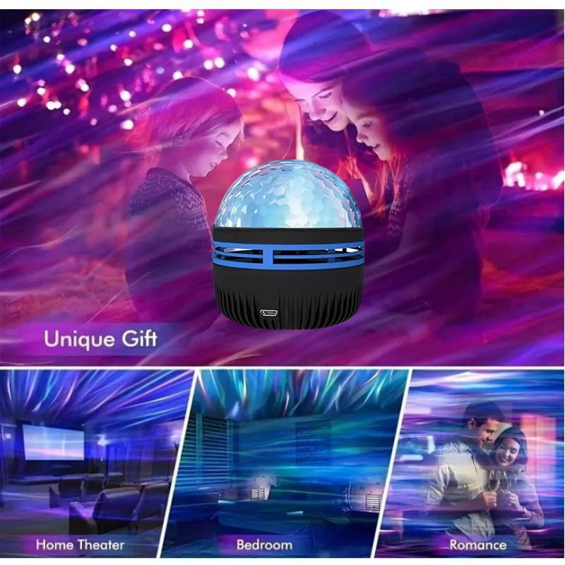 LED Northern Projection Lamp USB Plug-in Use Remote Control Projection Night Lamp