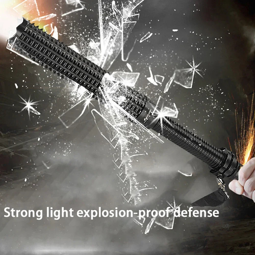 Baseball Bat LED Flashlight AluminumAlloy Focusable Zoomable Super Bright