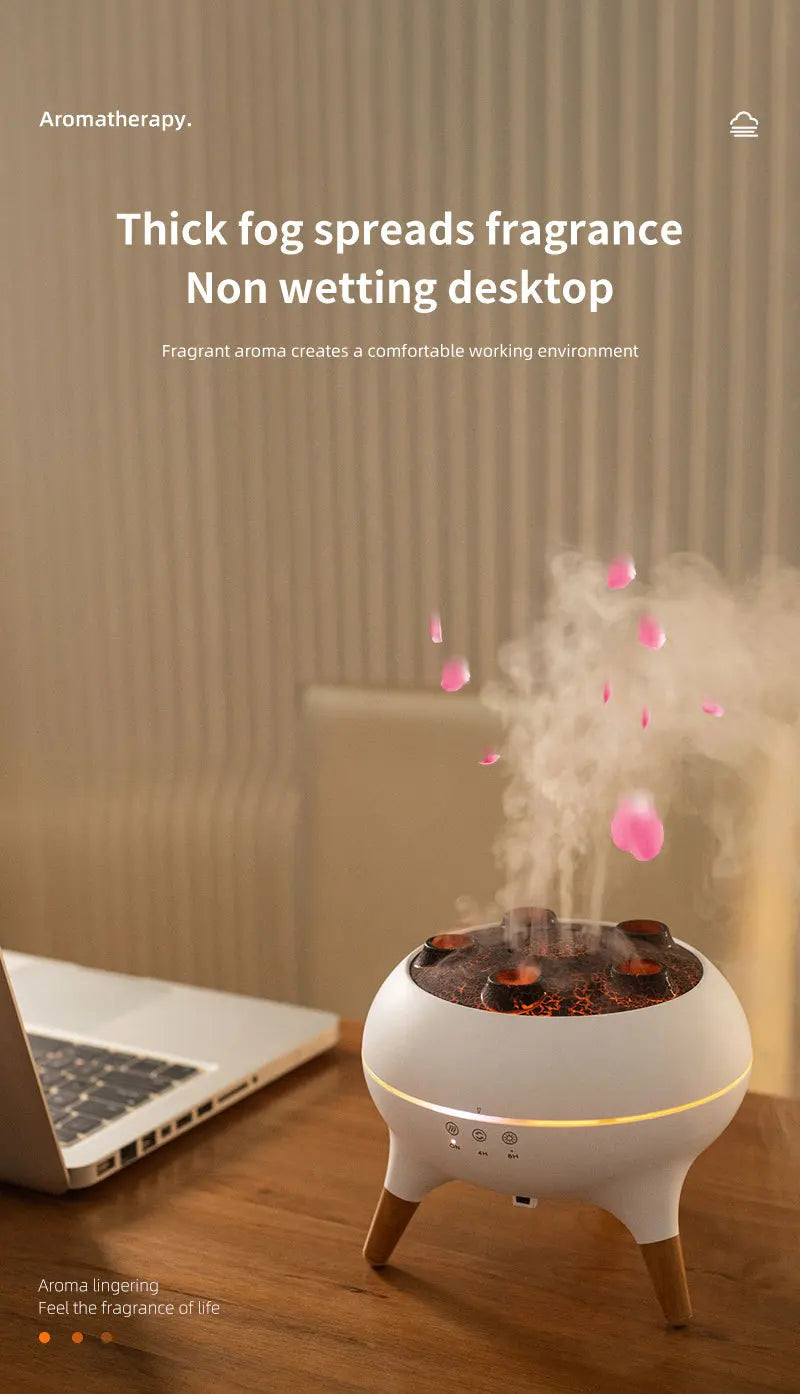 Flame Aromatherapy Humidifier, for Home, Bedroom,Large Room