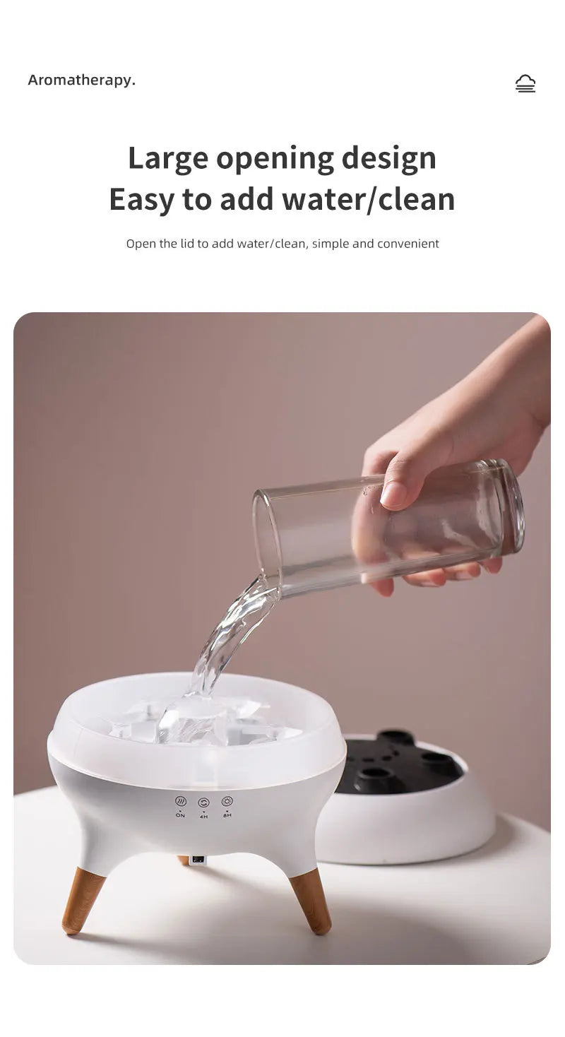 Flame Aromatherapy Humidifier, for Home, Bedroom,Large Room