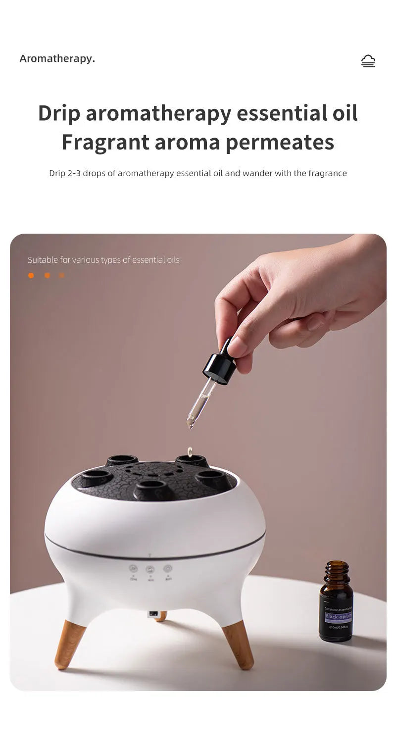 Flame Aromatherapy Humidifier, for Home, Bedroom,Large Room