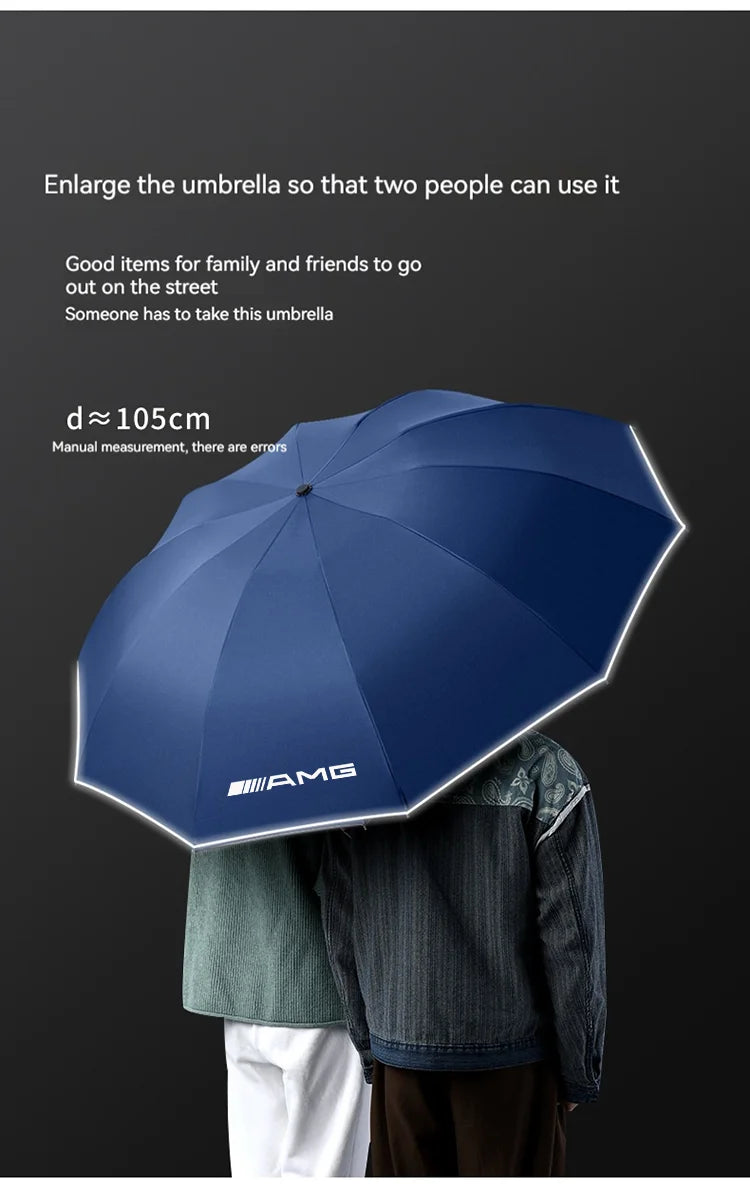 Led Light Automatic Folding Windproof Sunshade Umbrella