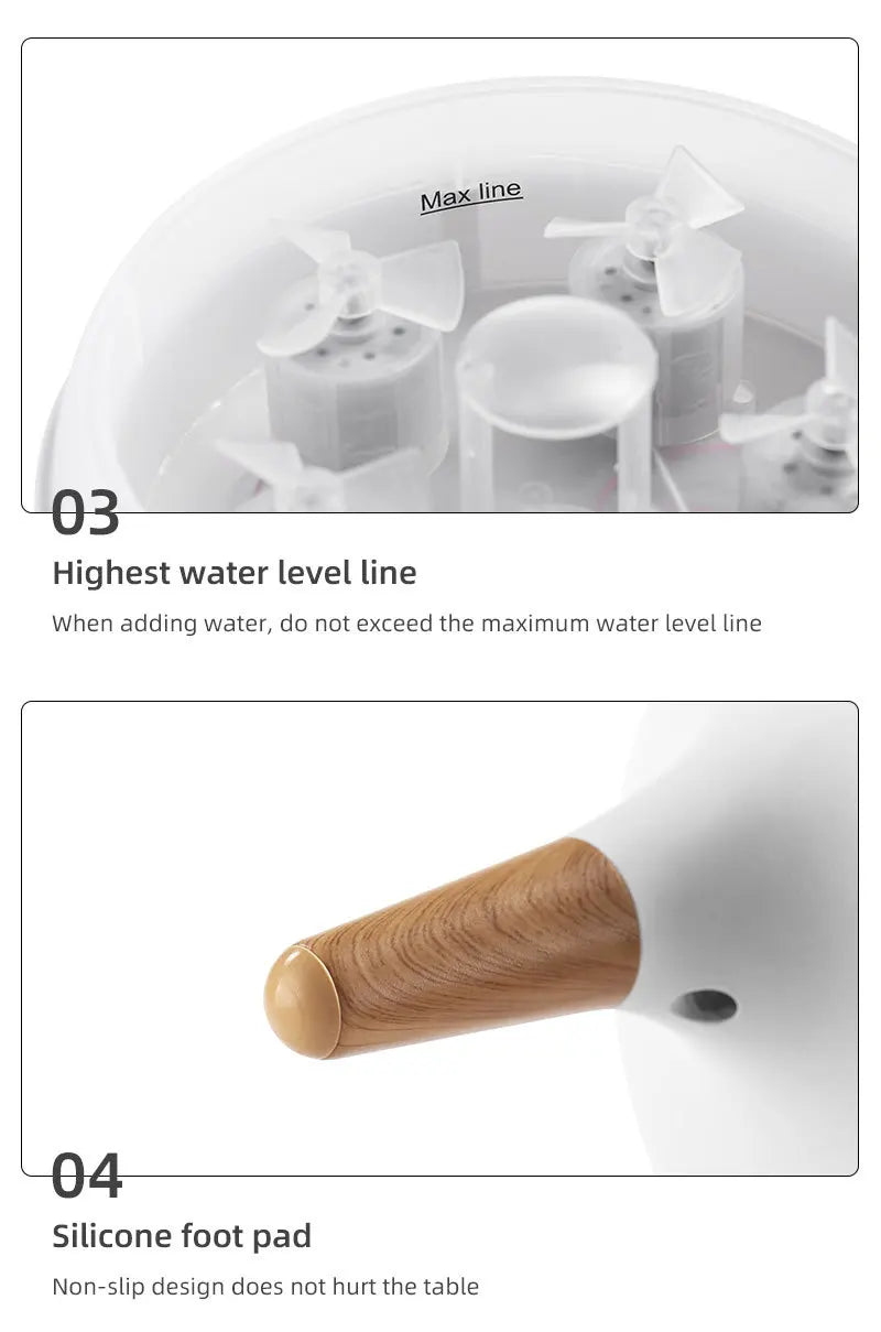 Flame Aromatherapy Humidifier, for Home, Bedroom,Large Room