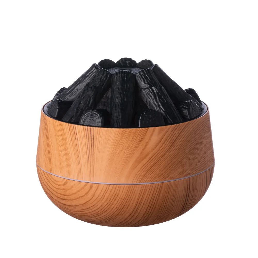 Charcoal Flame Humidifier for Bedroom Office Night Light