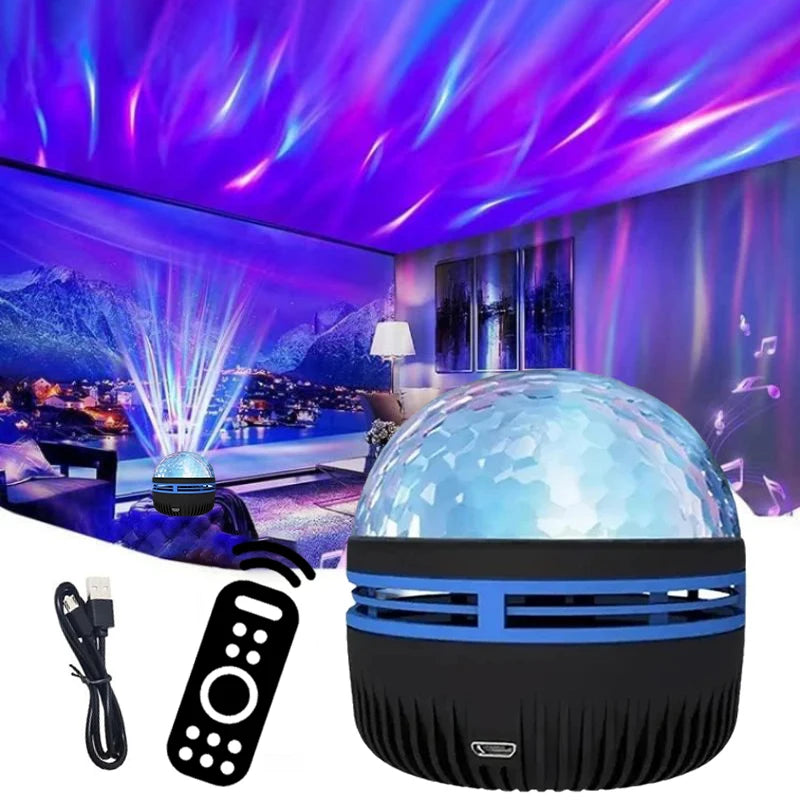 LED Northern Projection Lamp USB Plug-in Use Remote Control Projection Night Lamp