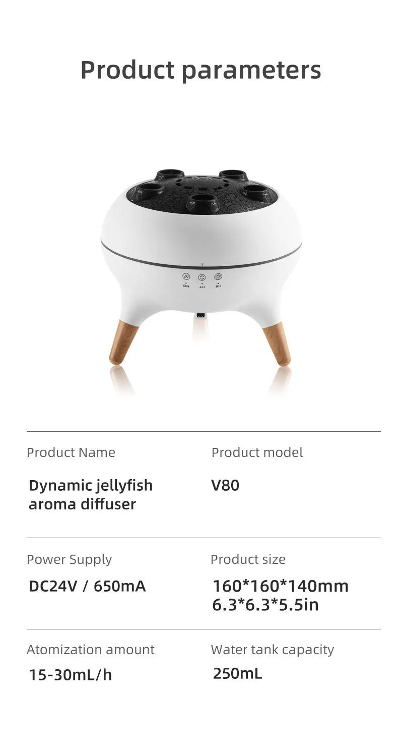 Flame Aromatherapy Humidifier, for Home, Bedroom,Large Room