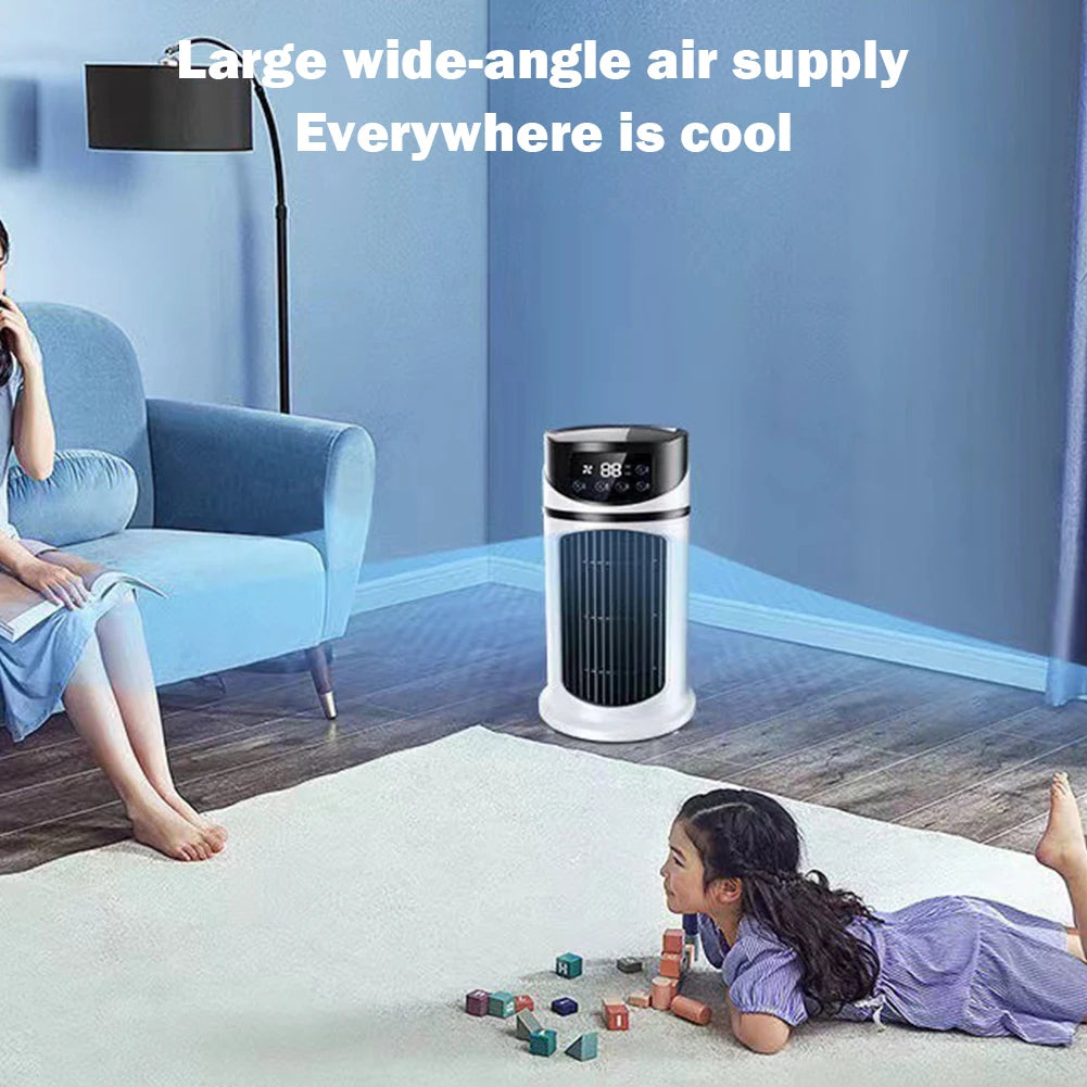 Portable Air Conditioner Fan 6-Hour Timer Air Cooling Fan 6-Speed Personal Air Cooler with Humidifier