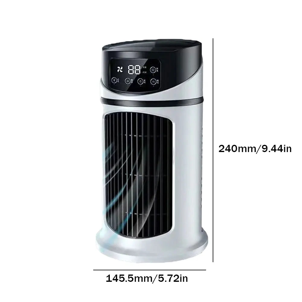 Portable Air Conditioner Fan 6-Hour Timer Air Cooling Fan 6-Speed Personal Air Cooler with Humidifier