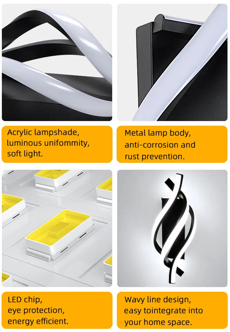 Aluminum LED Wall Lamp 22W Modern Interior Wall Light