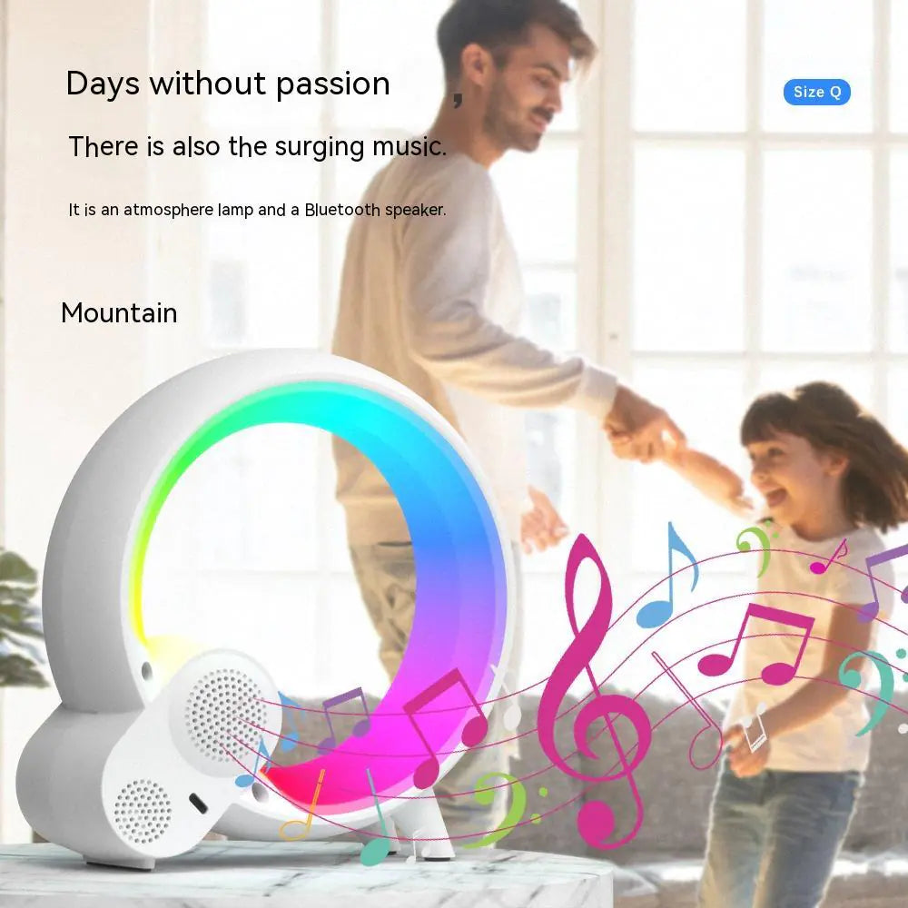 Creative Q Light Analog Sunrise Digital Display Alarm Clock Bluetooth  LED Light