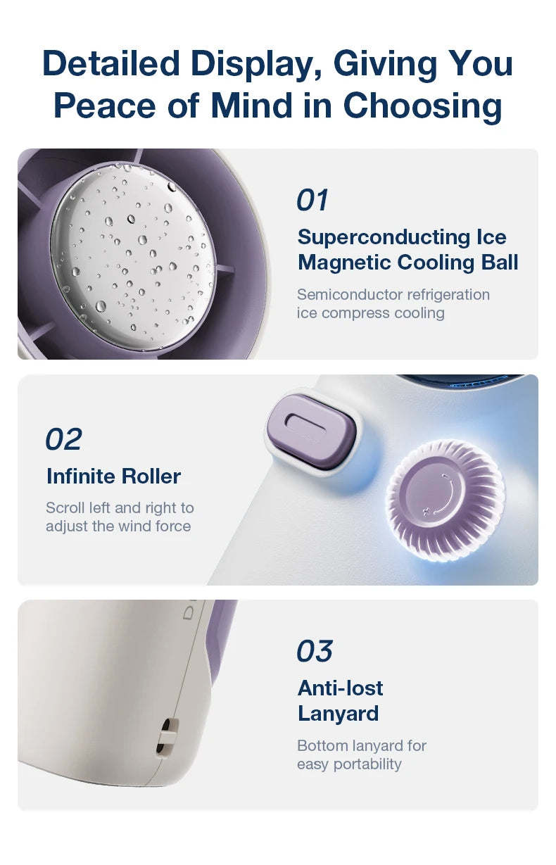 NEW Handheld Turbo Fan Portable USB rechargable