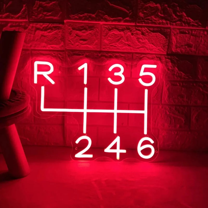 Car Gearbox Neon Sign Led Light