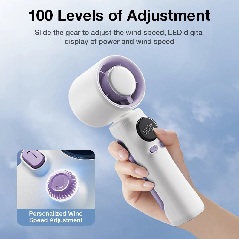 NEW Handheld Turbo Fan Portable USB rechargable