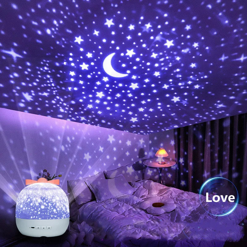 Starry Projector Night Light Rotating Sky Moon Lamp Galaxy Lamp