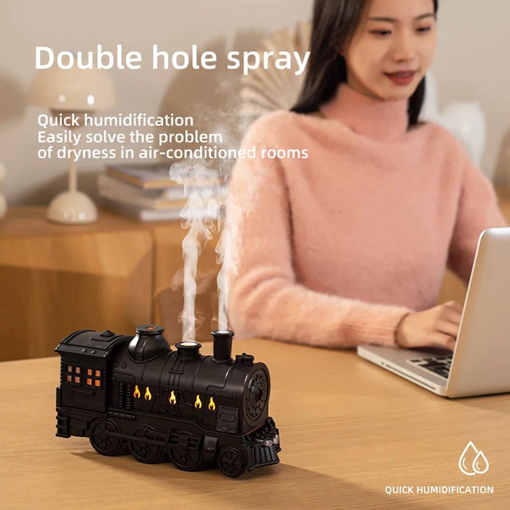 Train Air Humidifier Ultrasonic Aromatherapy Diffusers Mist Maker Fragrance Essential Oil Aroma Remote control