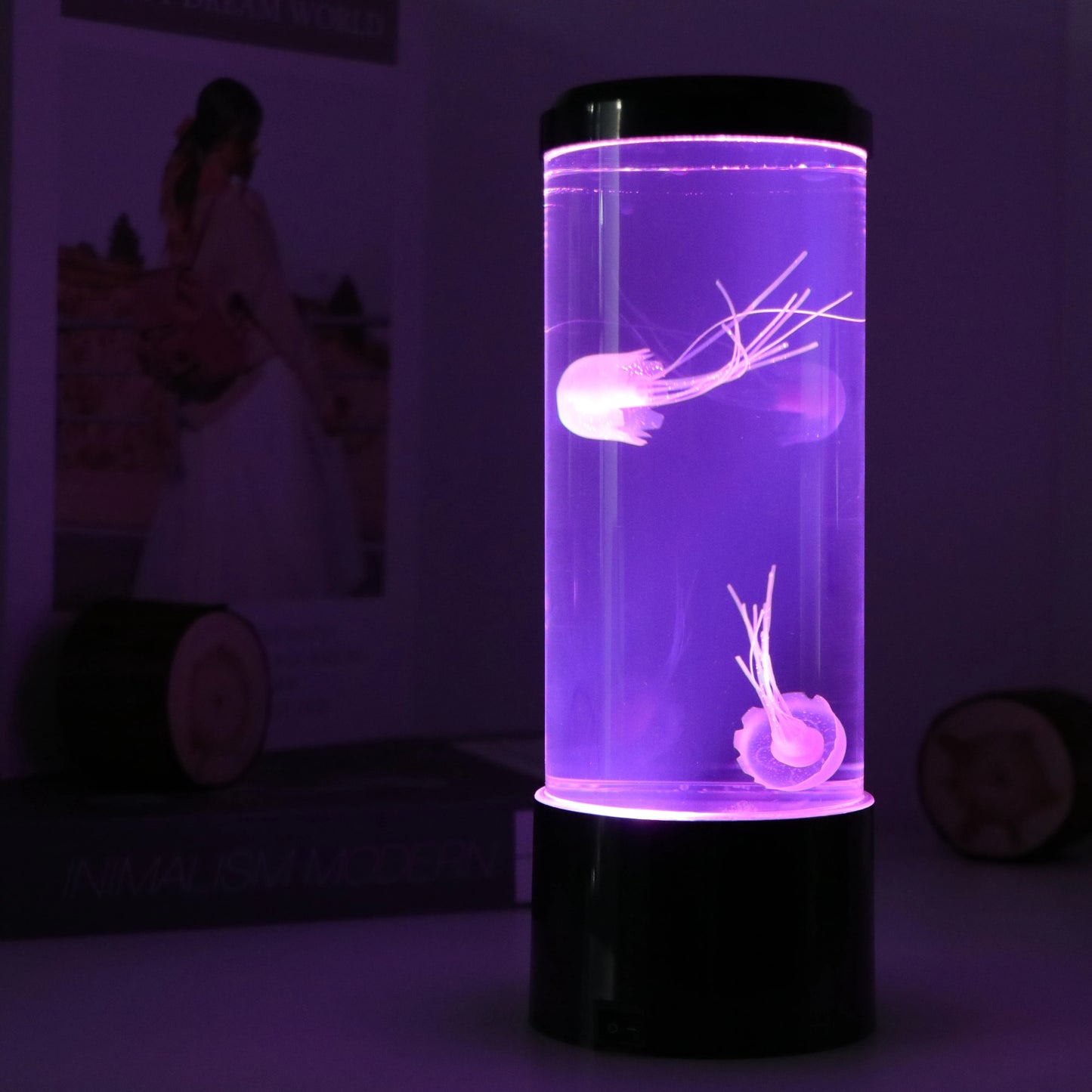 Jellyfish Lava Lamp Aquarium Ocean Night Lights 7Colors LED Jellyfish Mood Light