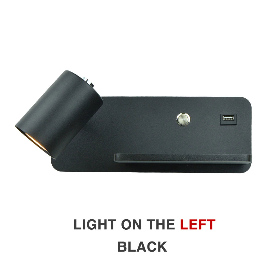 Interior Wall lamp Mobile Phone Wireless Charging and USB Charging Wall lights Bedroom lamps