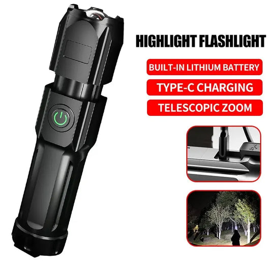 Powerful LED Flashlight 100000 Lumen Tactical Flashlights Rechargeable (waterproof)