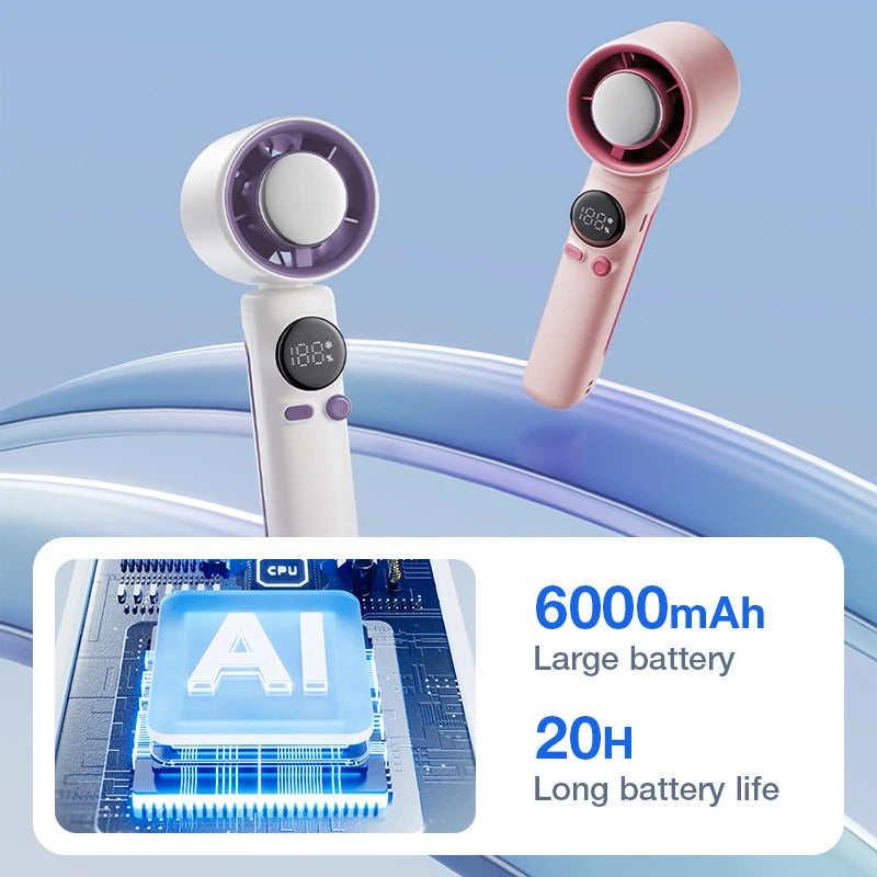 NEW Handheld Turbo Fan Portable USB rechargable