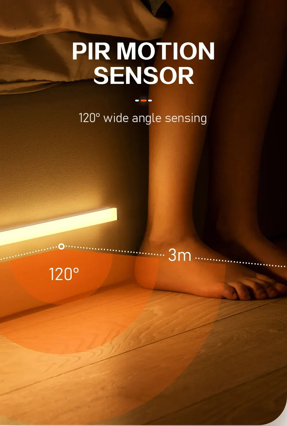 LED Night Lights Wireless Motion Sensor Wall Light