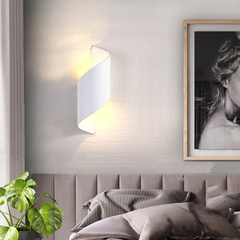 LED Wall Lamp Spiral Design10W Indoor Outdoor Wall Lights