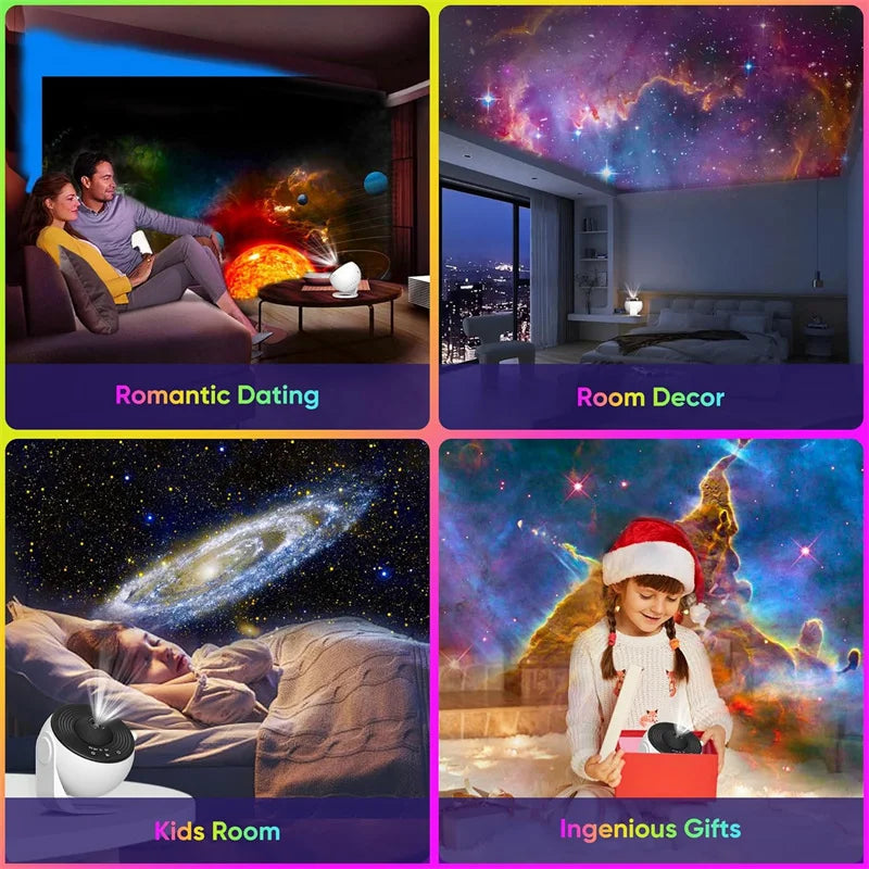 LED Night Light Galaxy Projector Starry Sky Projector 360°