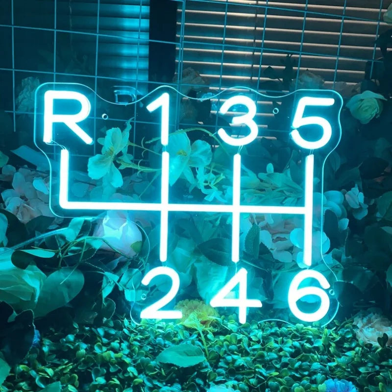 Car Gearbox Neon Sign Led Light