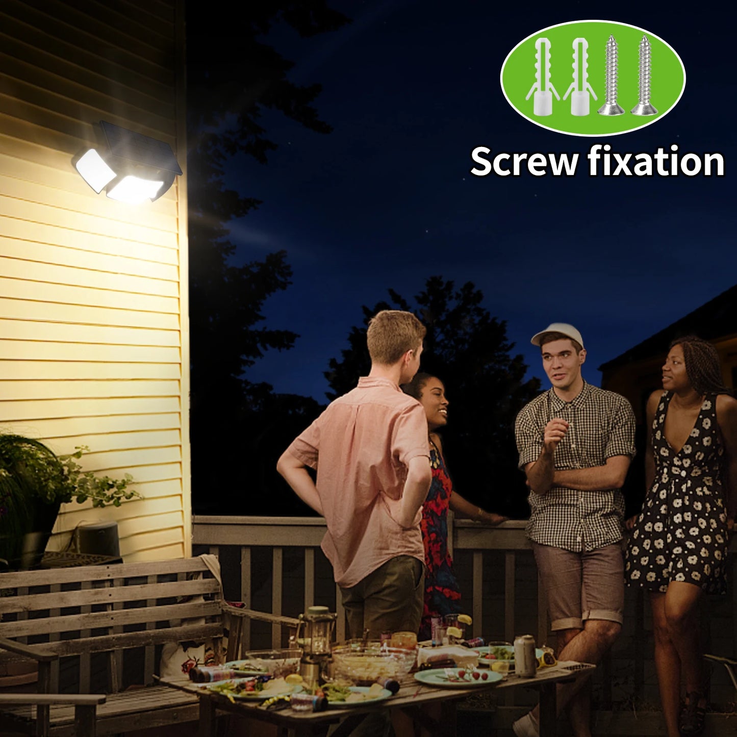 Solar Lights Outdoor with 3 Modes Motion Sensor Super Bright Wall Lamp (Waterproof )