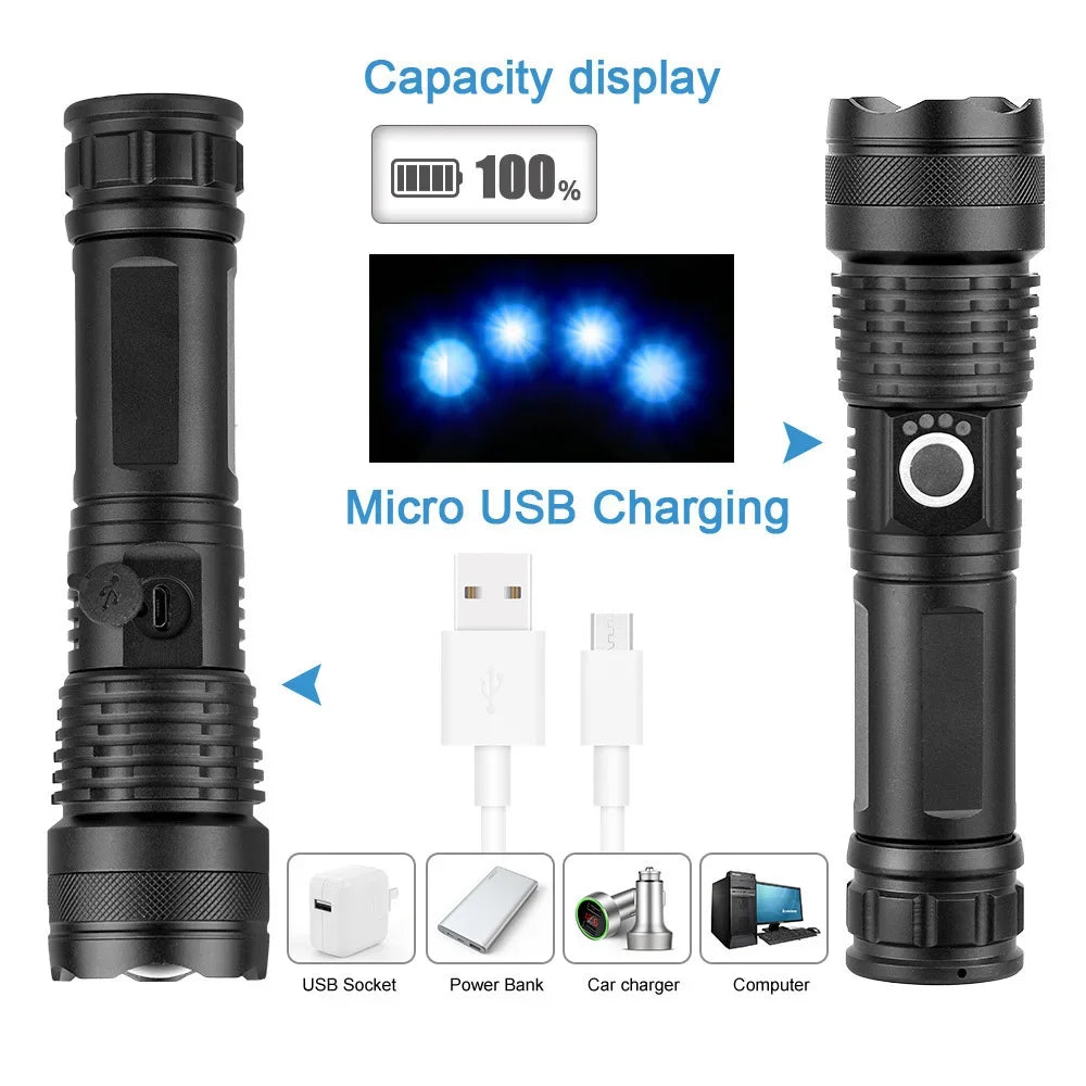 Rechargeable LED Flashlights 990000 Lumens Super Bright Portable Flashlights