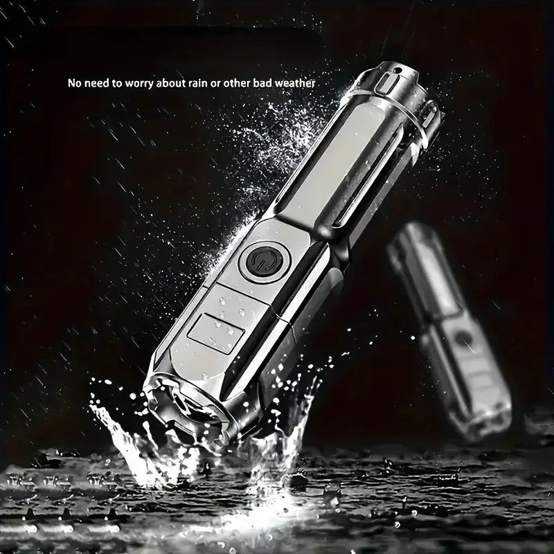 LED Flashlight Strong Light USB Rechargeable Waterproof  Zoom Emergency Lights For Outdoor