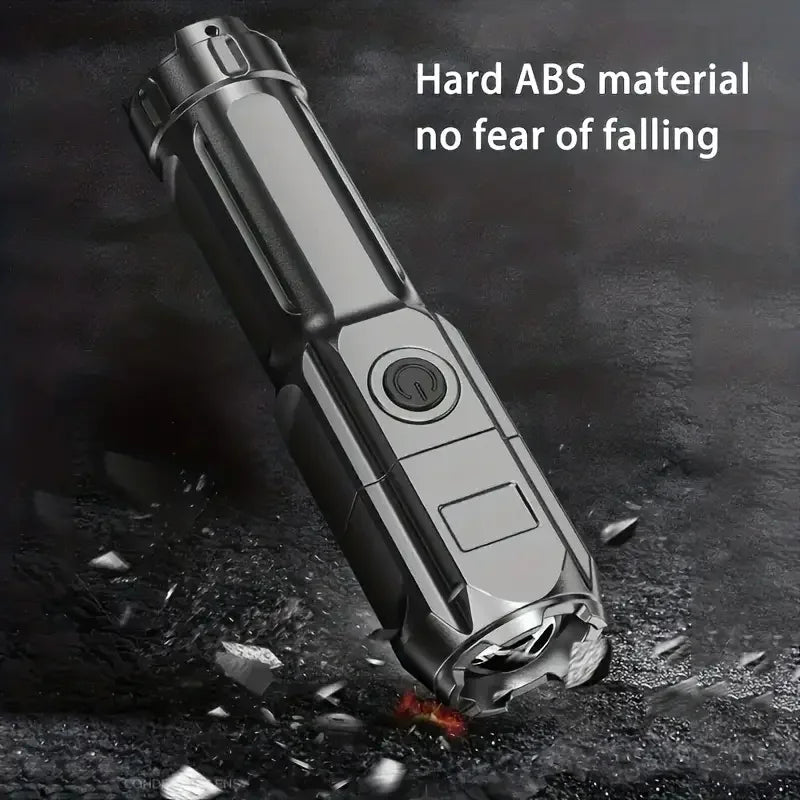 LED Flashlight Strong Light USB Rechargeable Waterproof  Zoom Emergency Lights For Outdoor