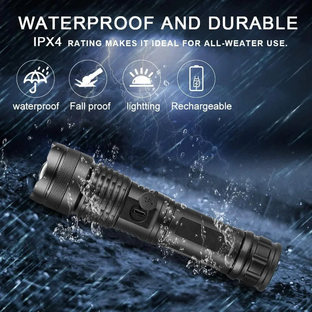Rechargeable LED Flashlights 990000 Lumens Super Bright Portable Flashlights