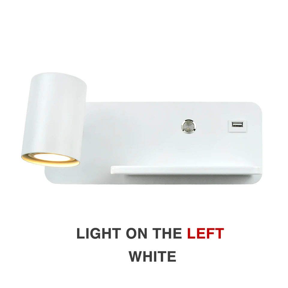 Interior Wall lamp Mobile Phone Wireless Charging and USB Charging Wall lights Bedroom lamps