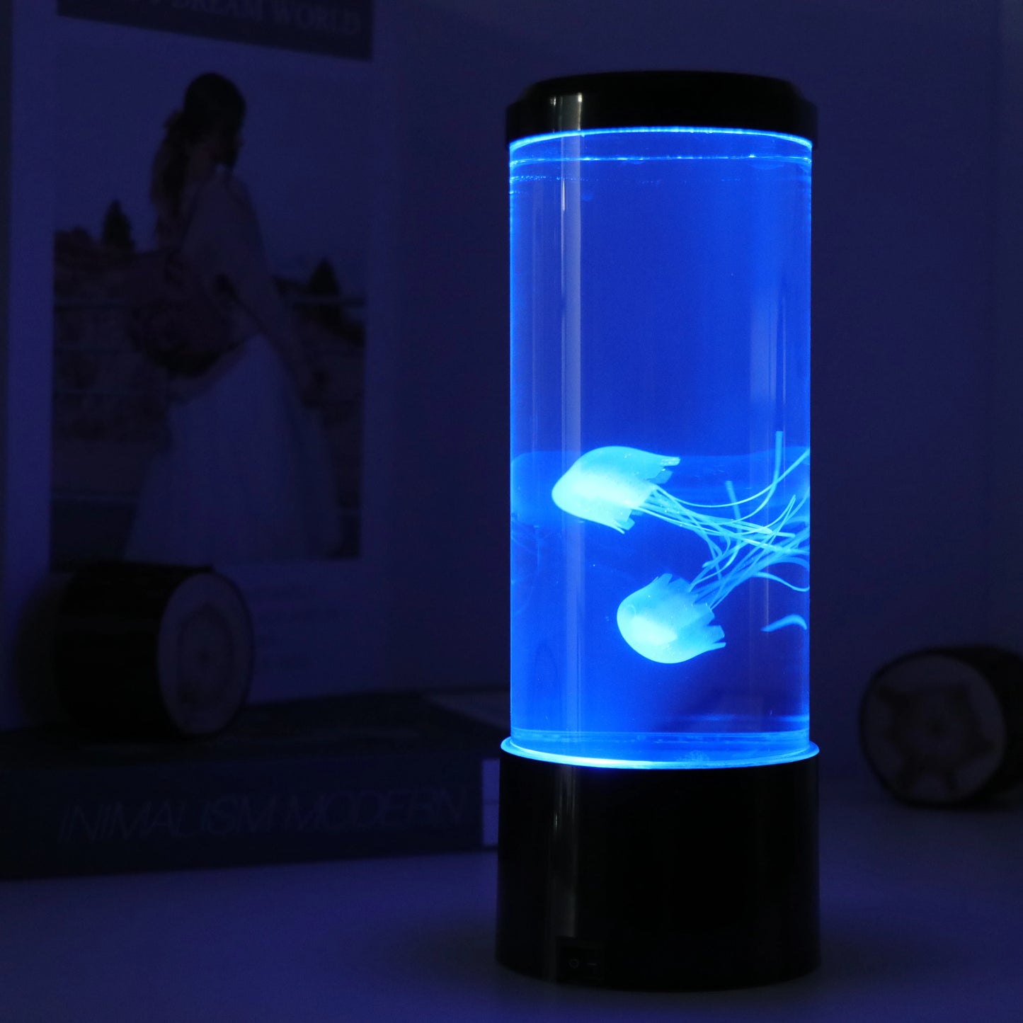 Jellyfish Lava Lamp Aquarium Ocean Night Lights 7Colors LED Jellyfish Mood Light