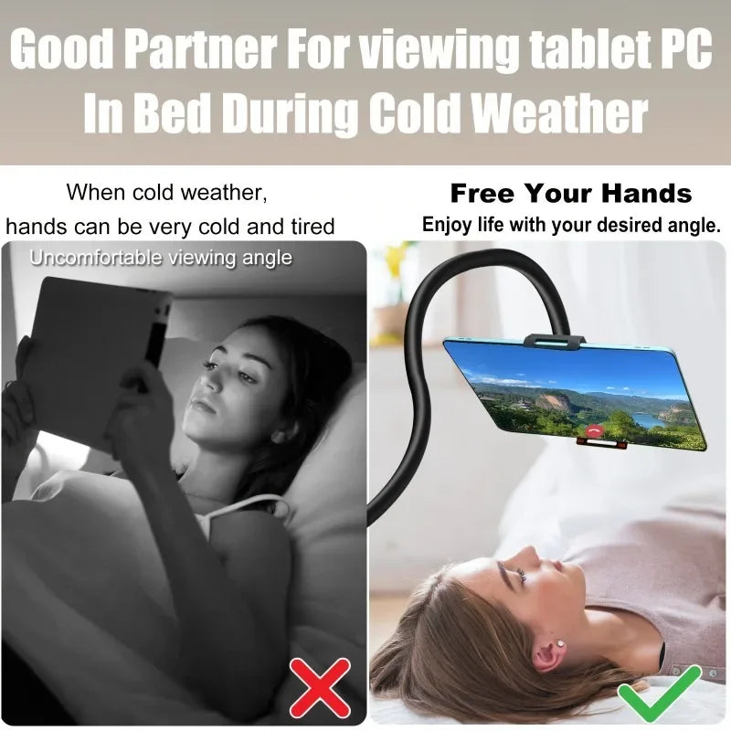 Tablet & Phone Stand Holder, Thicker Aluminum Magnesium Alloy Flexible ArmTablet Holder