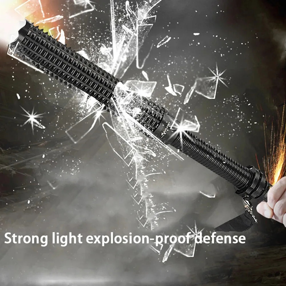 Baseball Bat LED Flashlight AluminumAlloy Focusable Zoomable Super Bright