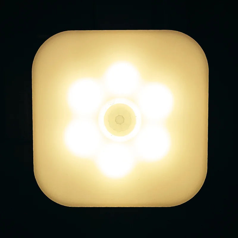 Wireless Night Light Motion Sensor With LED Light EU Plug Lamps