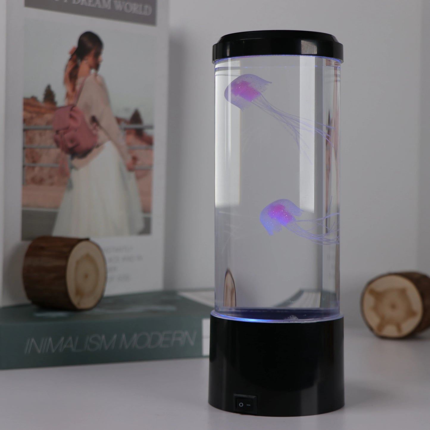 Jellyfish Lava Lamp Aquarium Ocean Night Lights 7Colors LED Jellyfish Mood Light