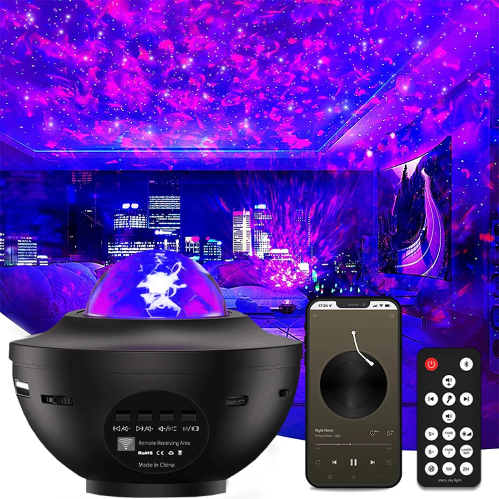 Galaxy Projector Star Projector Bluetooth Speakers Night