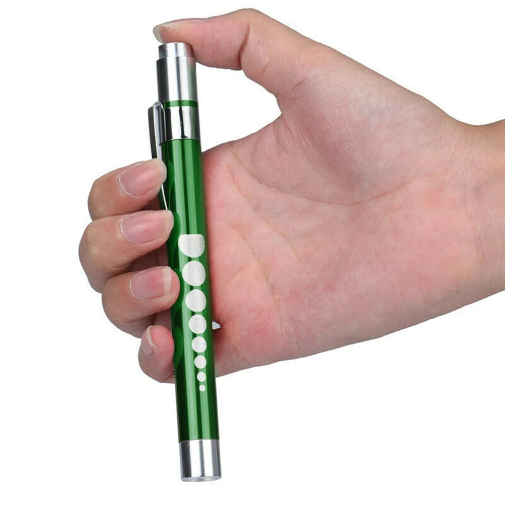 LED Flashlight Work Light First Aid Pen Pocket Light