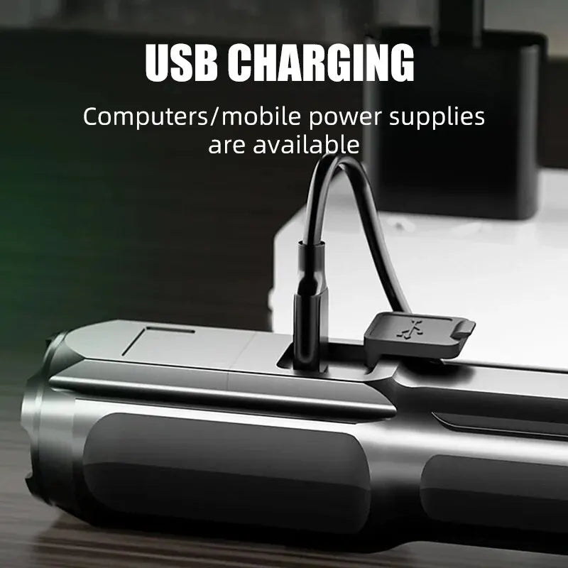 Powerful LED Flashlight 100000 Lumen Tactical Flashlights Rechargeable (waterproof)