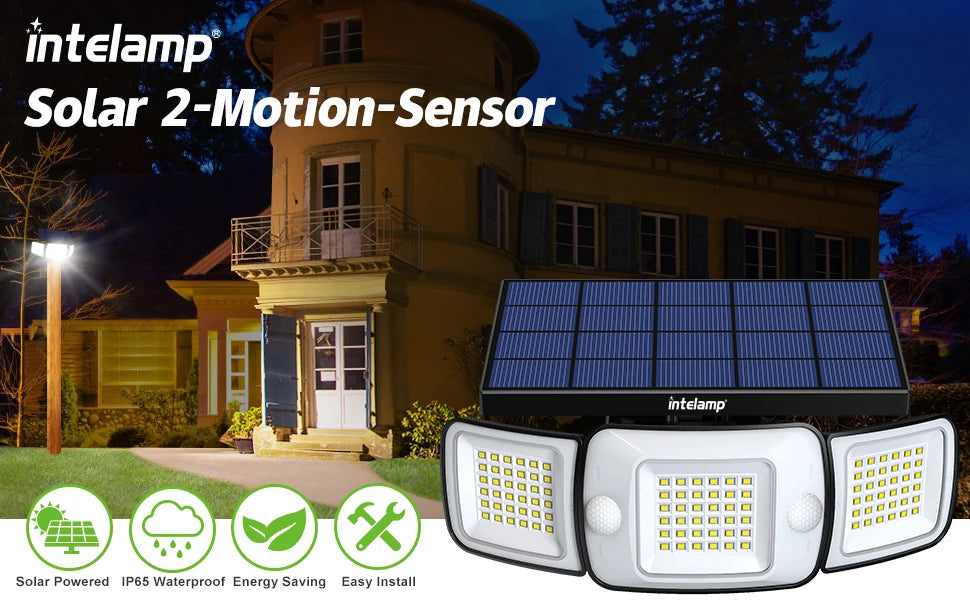 Solar Lights Outdoor with 3 Modes Motion Sensor Super Bright Wall Lamp (Waterproof )